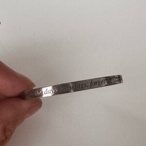 Silver Engraved Bracelet “Remember the days blessings, forget the days… 6.43 gr